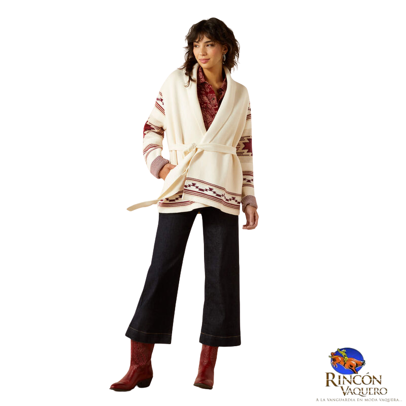 Sueter Ariat Westward Wrap para dama
