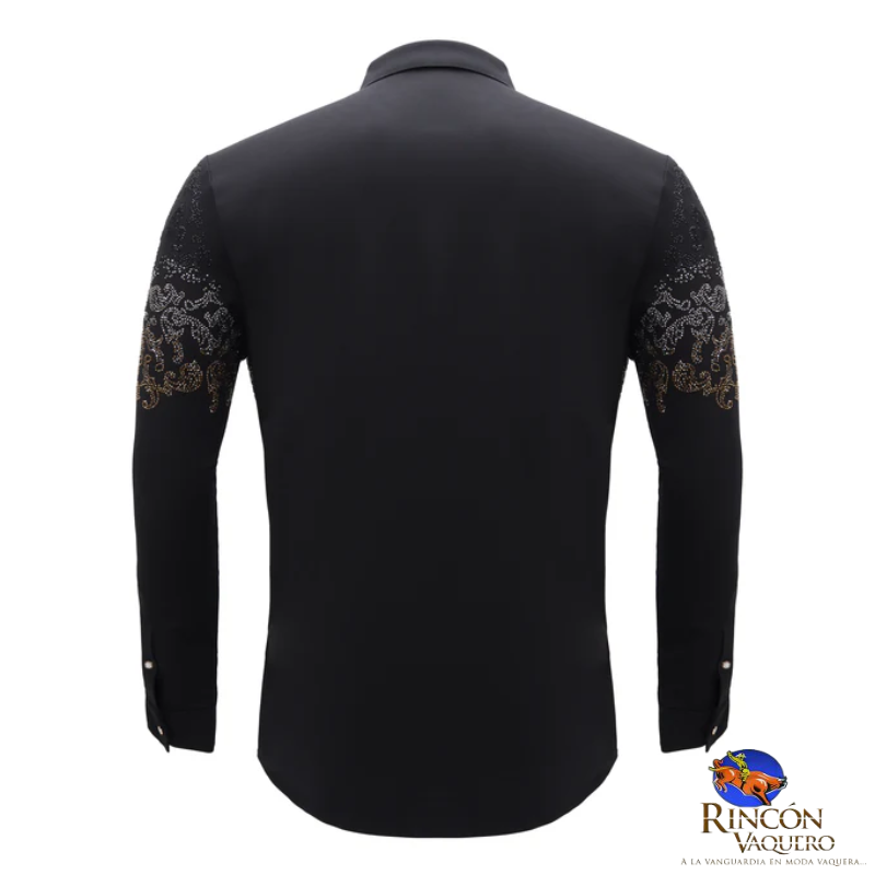 Camisa Nightfall Crest NEGRO/DORADO PISTOLA