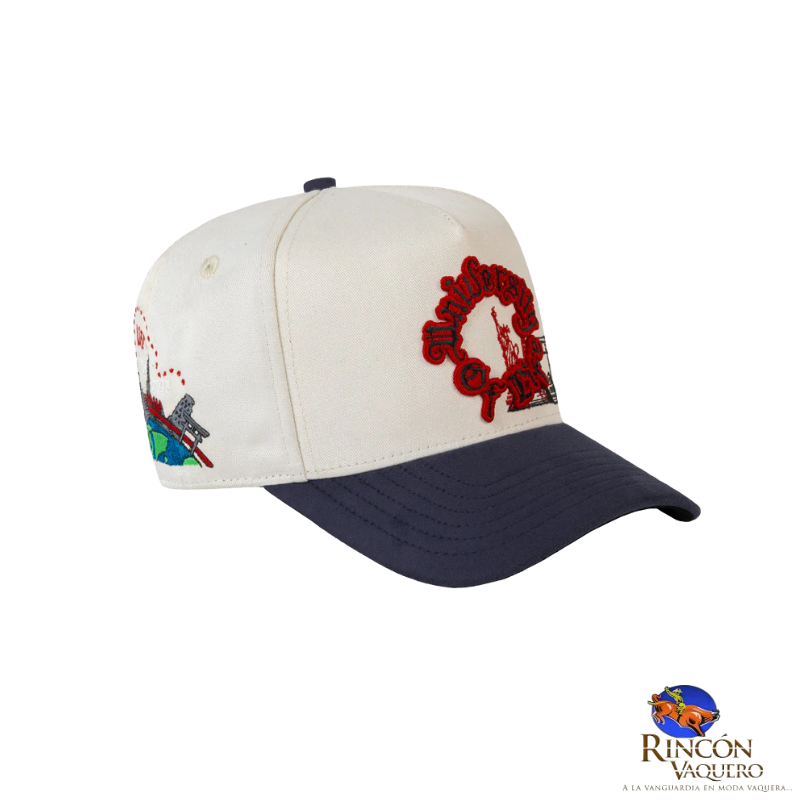 Gorra JC Hats University of life Beige Navy Curve