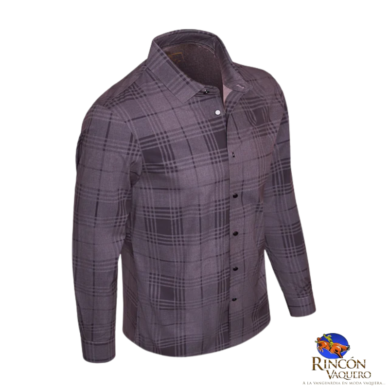 Camisa Noir Mosaic sin costuras BORGOÑA