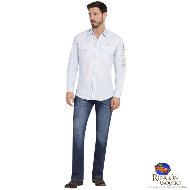 Camisa vaquera Wrangler hombre regular manga larga 361