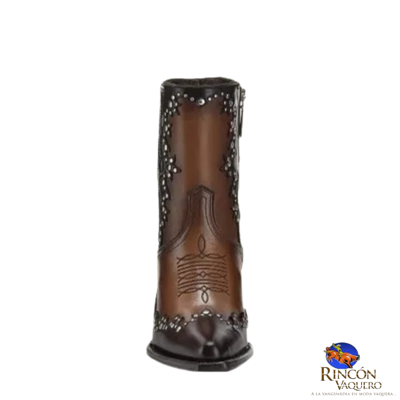 Botín para dama en piel genuina de res