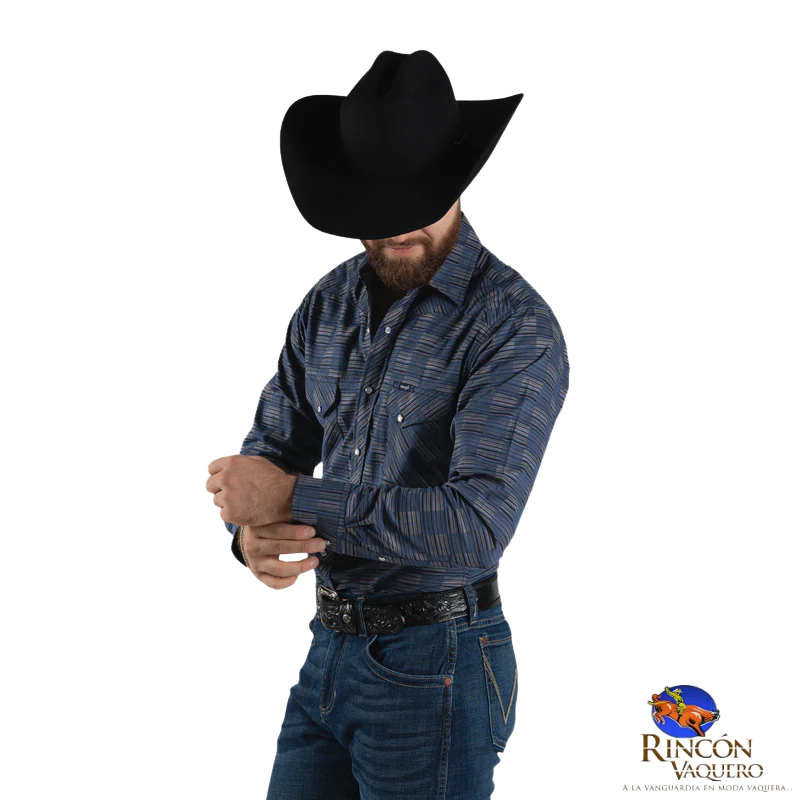 Camisa Vaquera Wrangler caballero Retro Slim Manga Larga 521