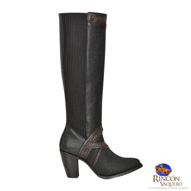 Bota casual en piel genuina de mantarraya para dama