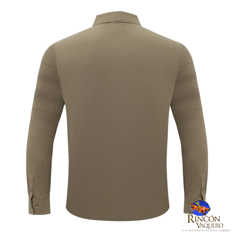 Camisa a cuadros Noble Knight con botones color caqui