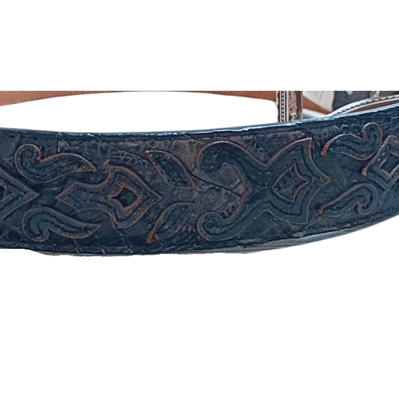 Cinto en piel genuina para caballero