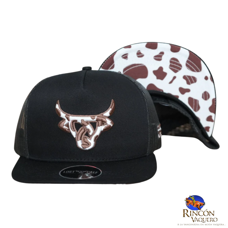 Gorra Lost Calf Cowhide Black