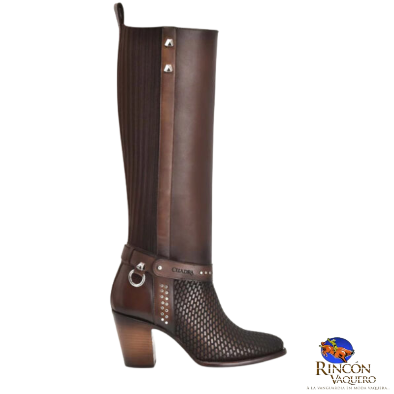 Bota para dama en piel genuina de res