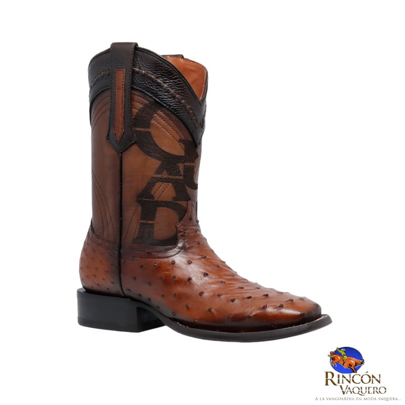 Bota para caballero en piel genuina de Avestruz