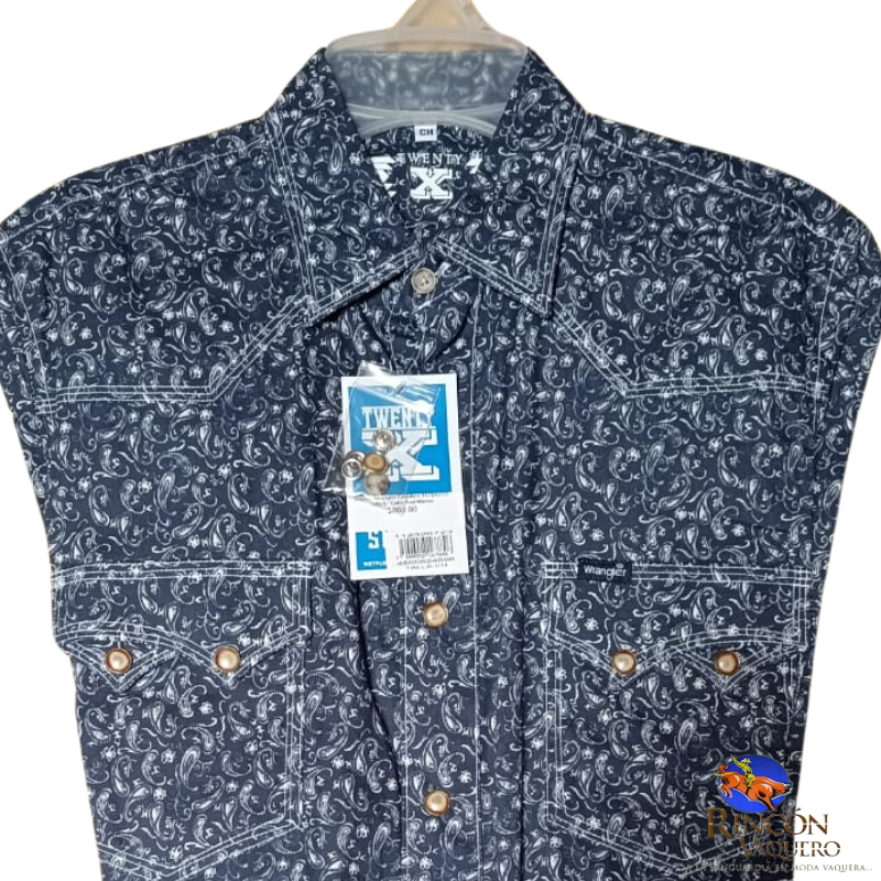 Camisa vaquera Wrangler caballero regular manga larga 723
