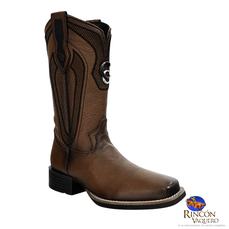 Bota para caballero en piel genuina de venado