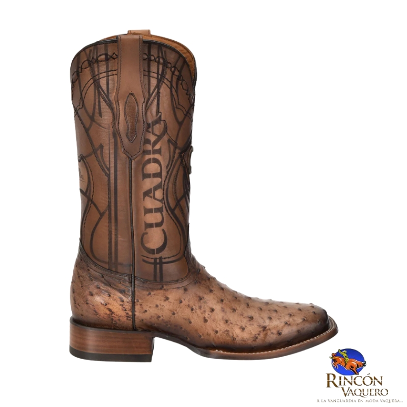 Bota para caballero en piel genuina de avestruz