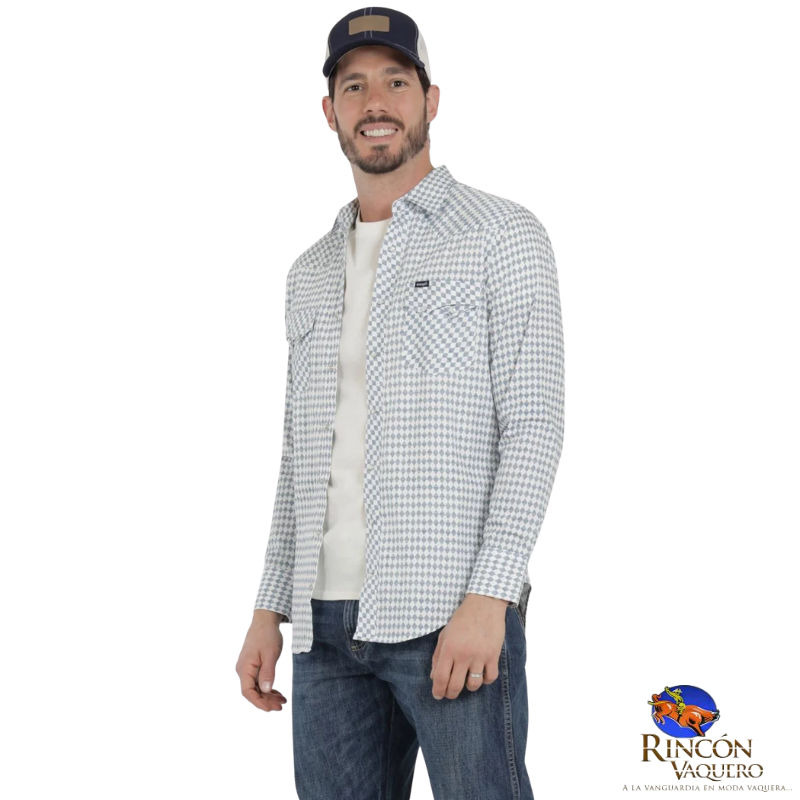 Camisa Vaquera Wrangler caballero 20 Extreme Slim Manga Larga 820
