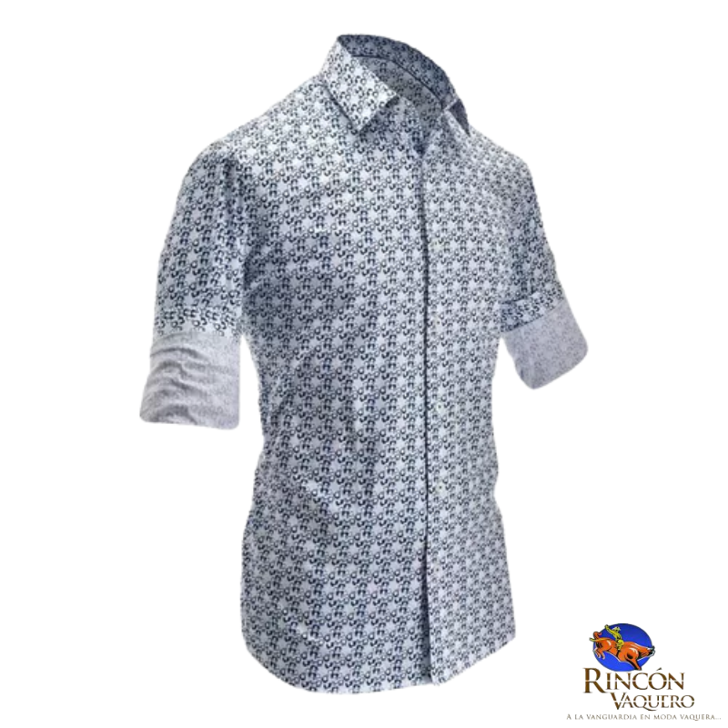Camisa para caballero con estampado sutil