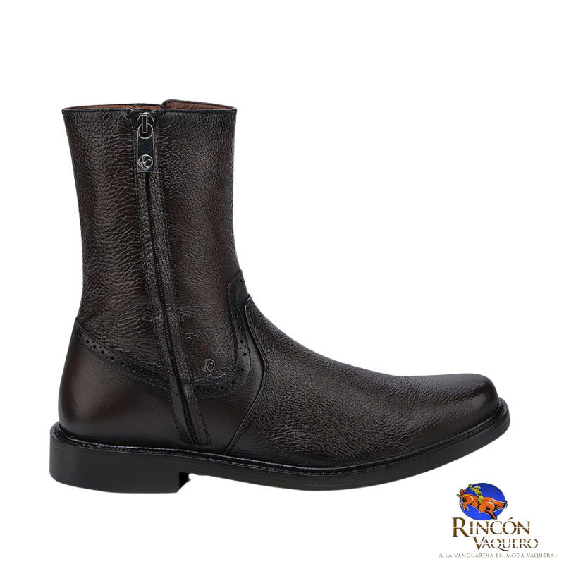 Bota de vestir en piel genuina de venado para caballero