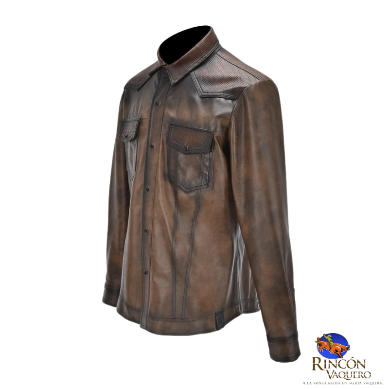 Camisola en piel genuina de ovino para caballero