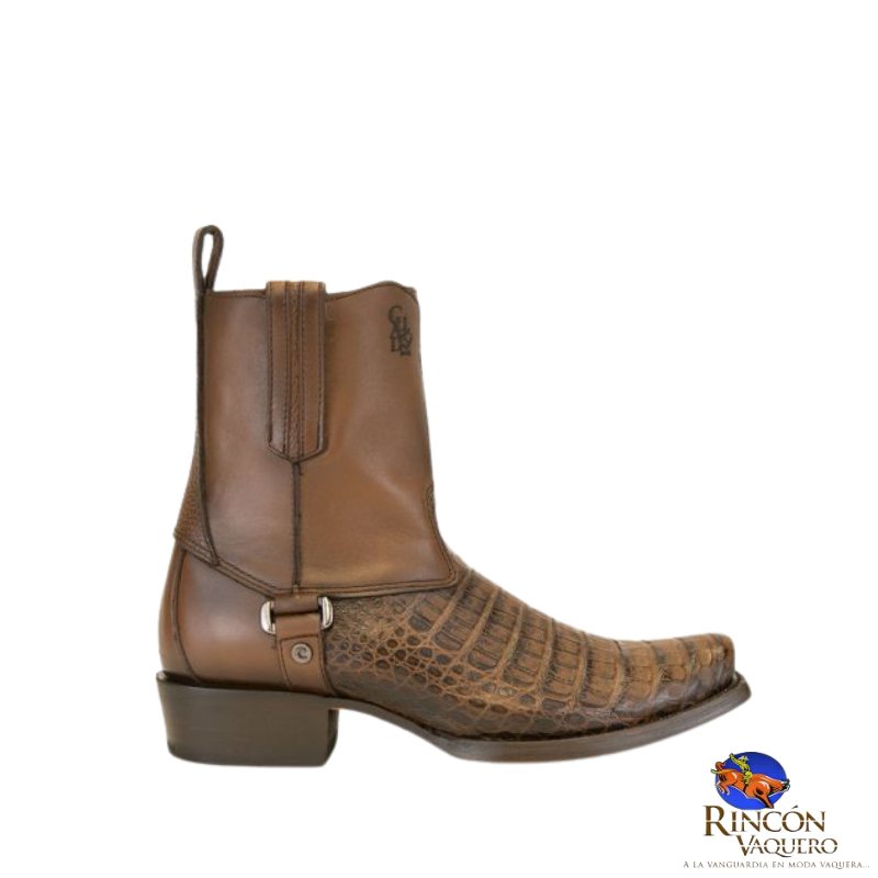 Botín urbano en piel genuina de fuscus para caballero