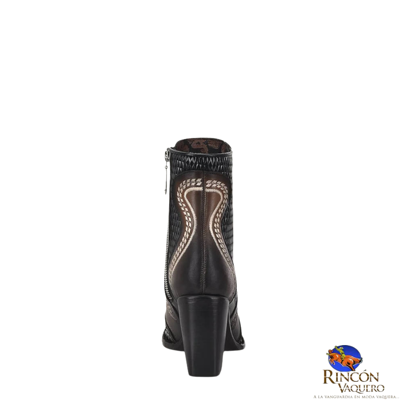 Botín para dama en piel genuina de pitón