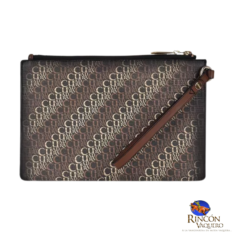 Cartera de sobre en piel genuina de res