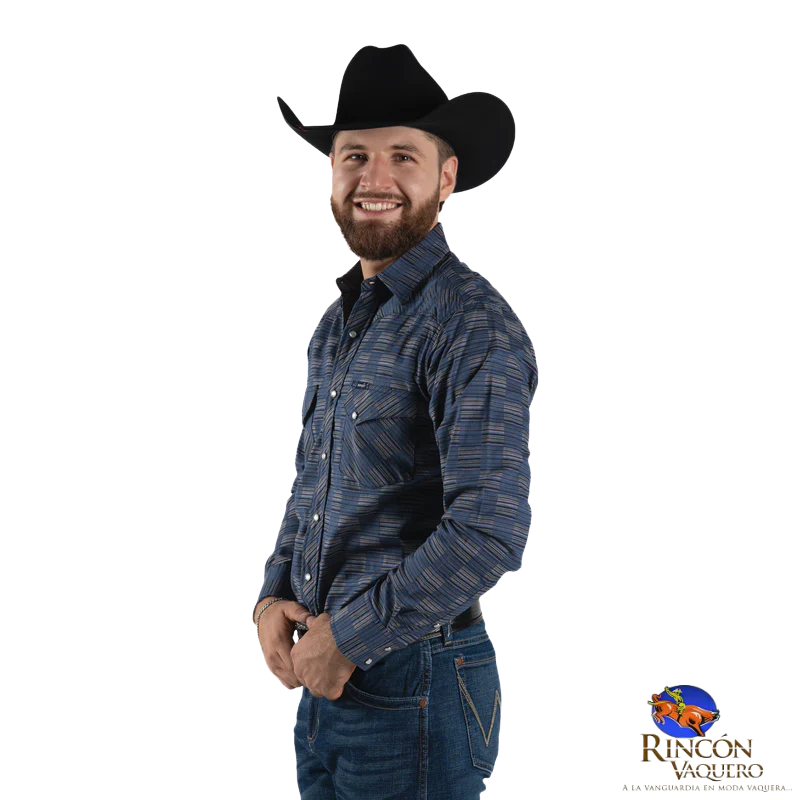 Camisa Vaquera Wrangler caballero Retro Slim Manga Larga 521