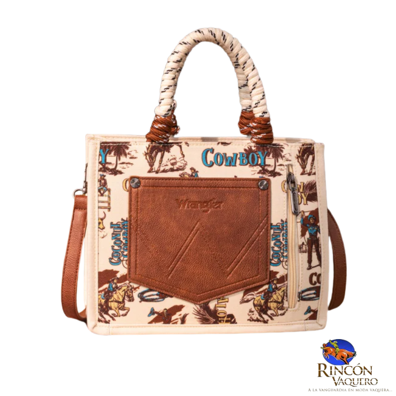 Bolsa Wrangler Cowboy Print Tan