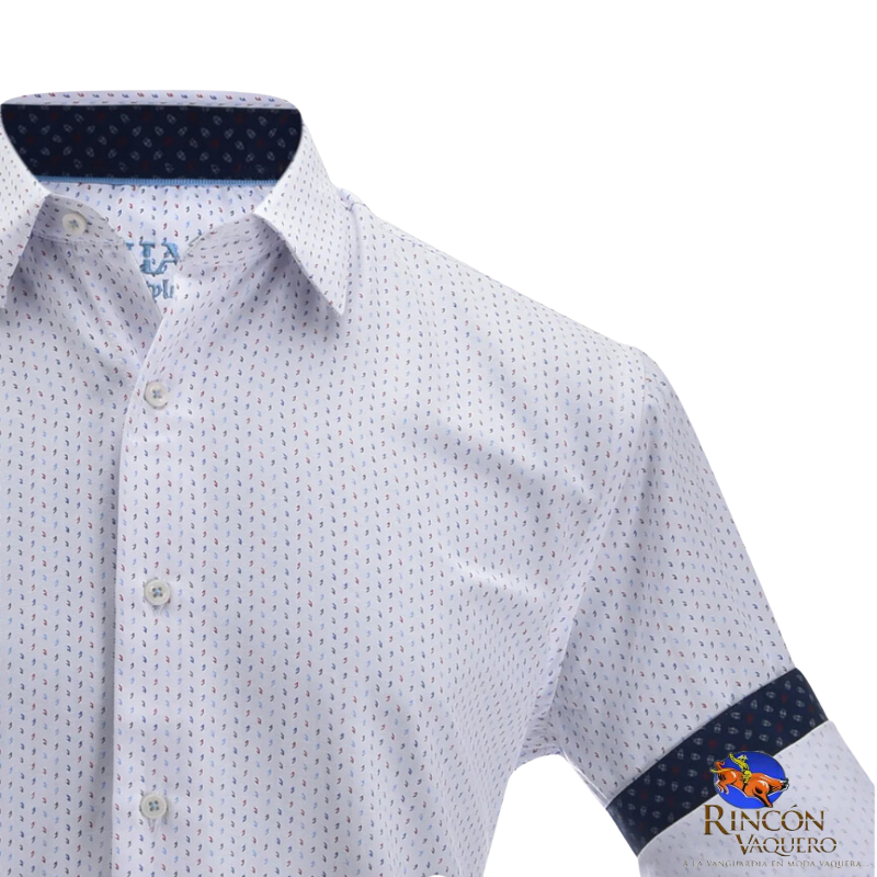 Camisa para caballero con estampado en color contrastante