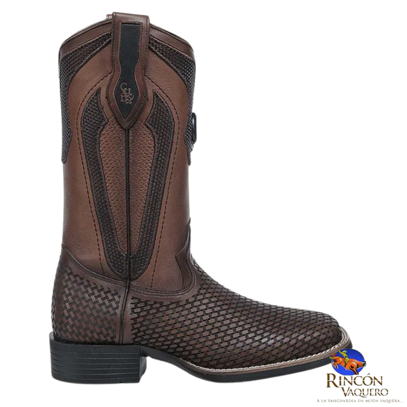 Bota para caballero en piel genuina de res