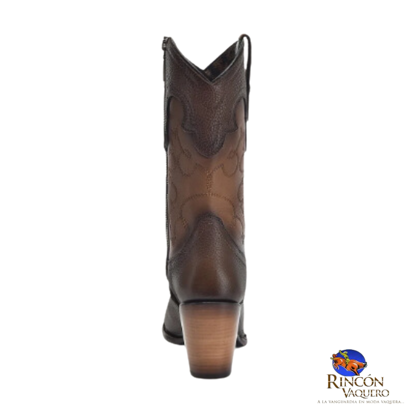 Botín para dama en piel genuina de res