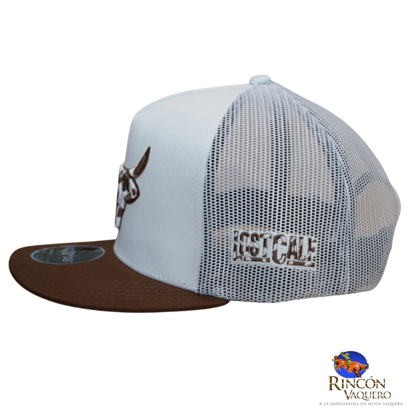 Gorra Lost Calf Cowhide White Brown