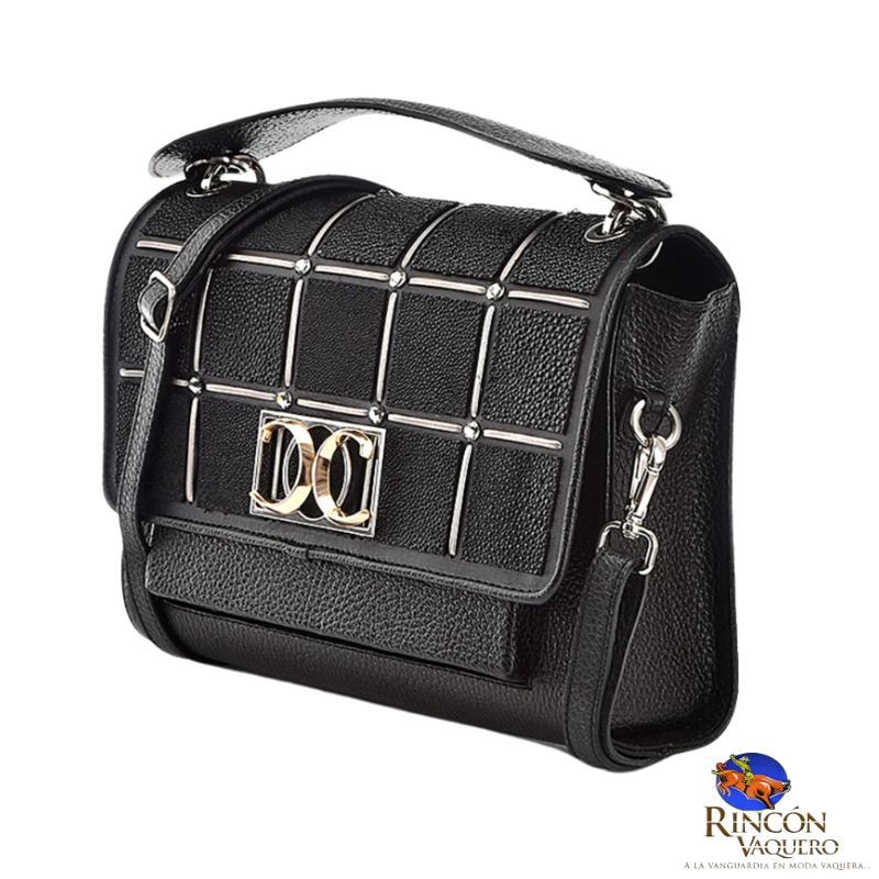 Bolso de mano en piel genuina de mantarraya para dama