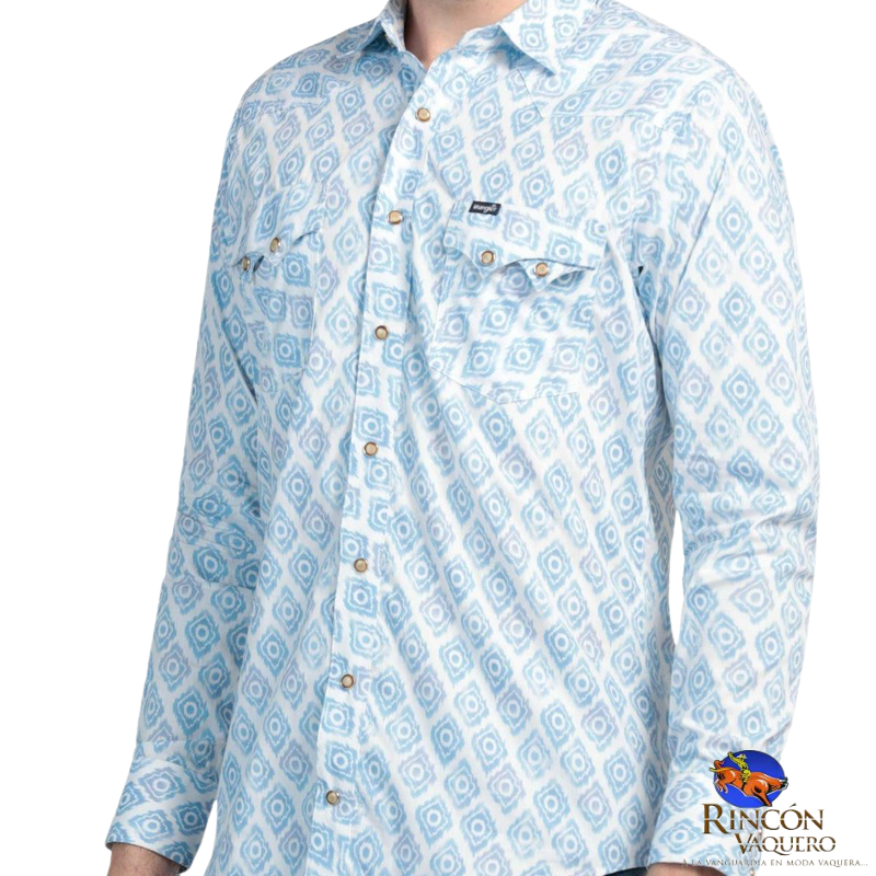 Camisa Vaquera Wrangler caballero 20 Extreme Slim Manga Larga 907