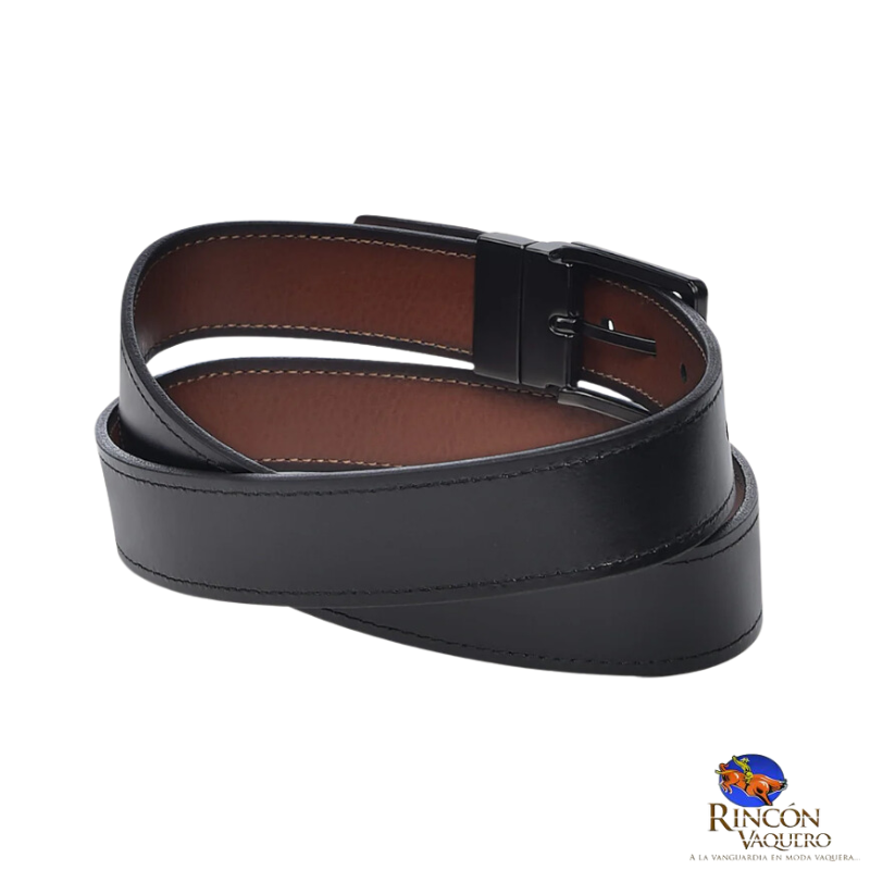 Cinto en piel genuina para caballero