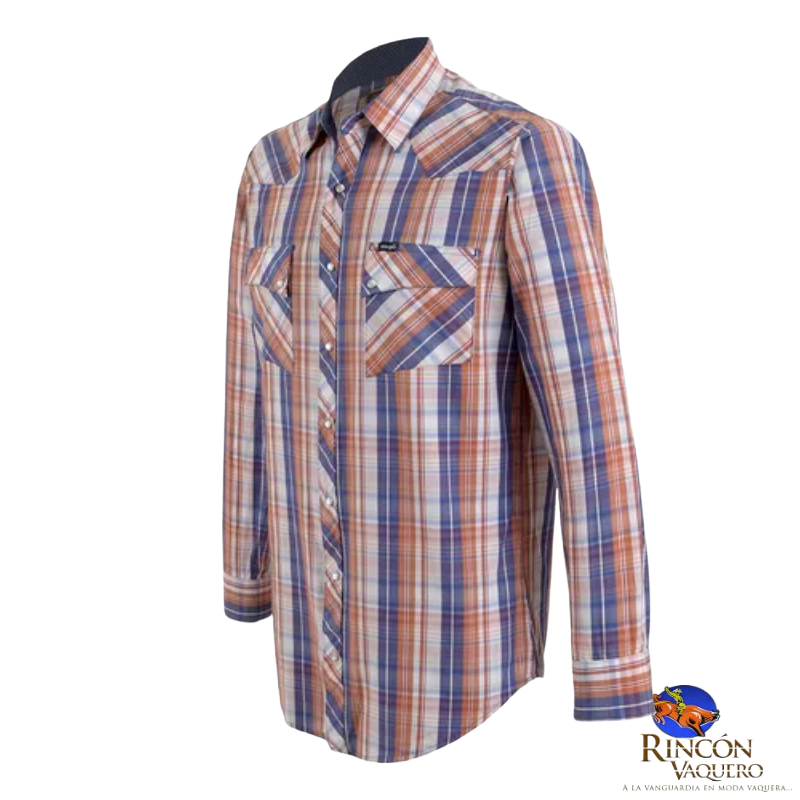 Camisa Wrangler caballero slim-fit manga larga G12
