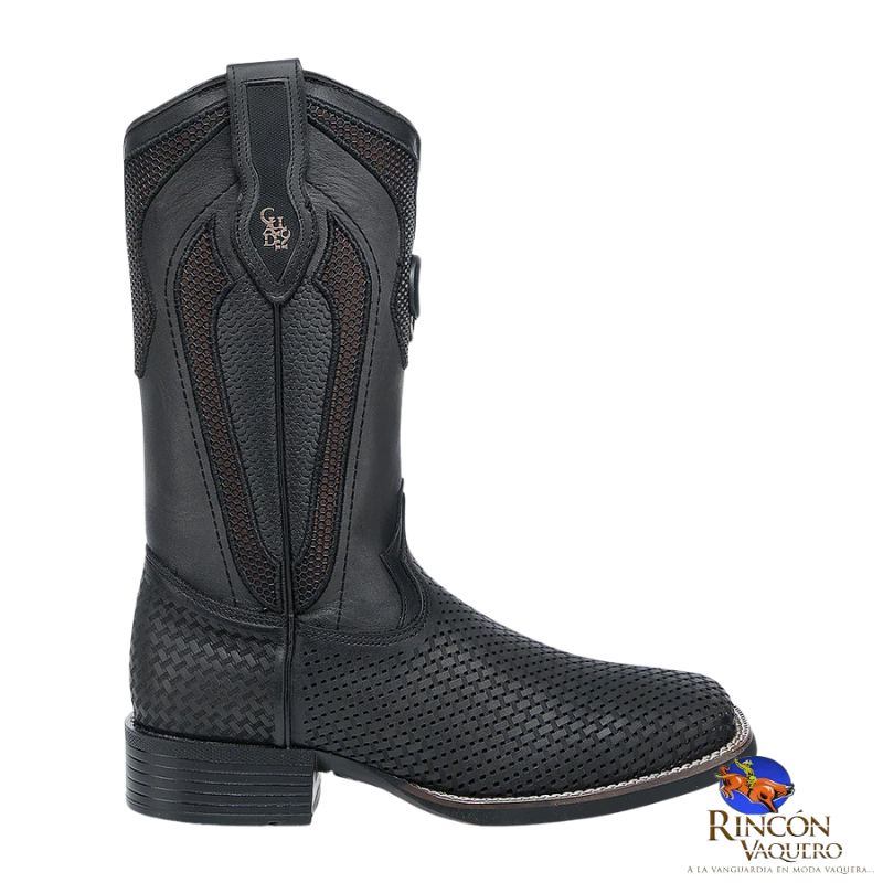 Bota para caballero en piel genuina de res