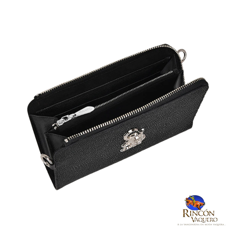 Cartera en piel genuina de mantarraya para dama