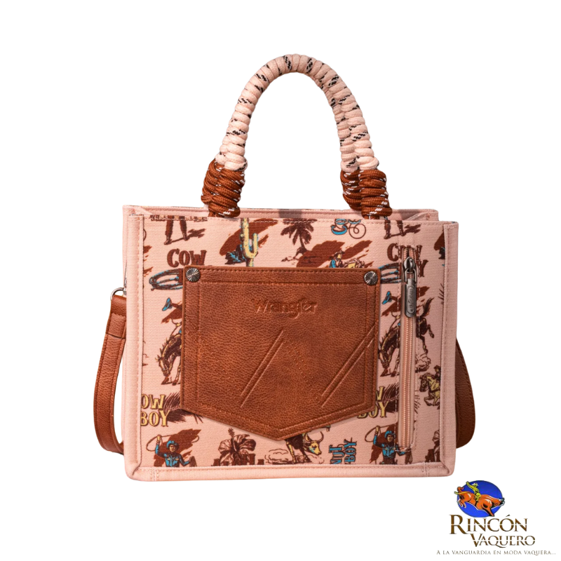 Bolsa Wrangler Cowboy Print Rosa