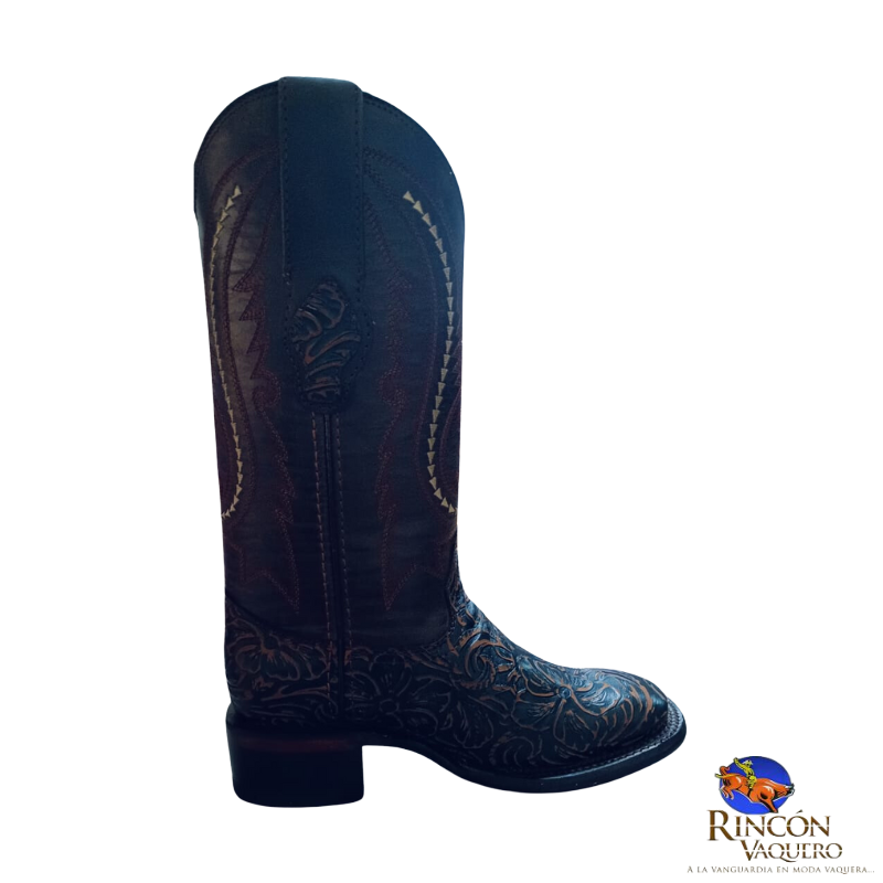 Bota para dama Tombstone Buril flor de luz