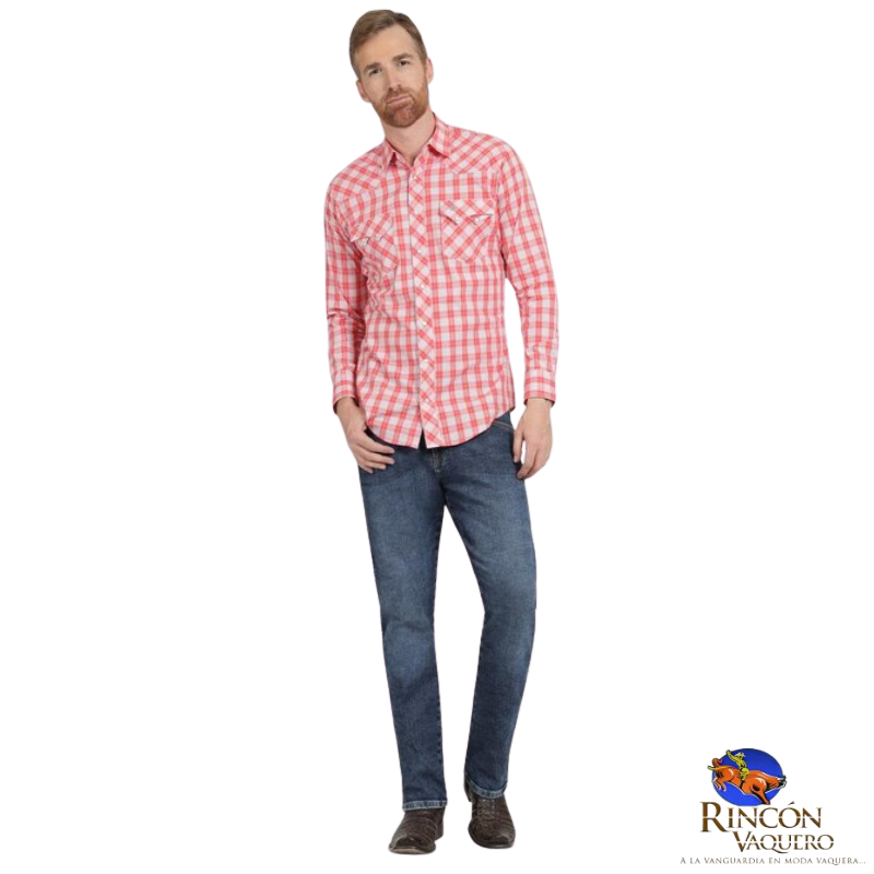 Camisa vaquera Wrangler caballero regular manga larga 504