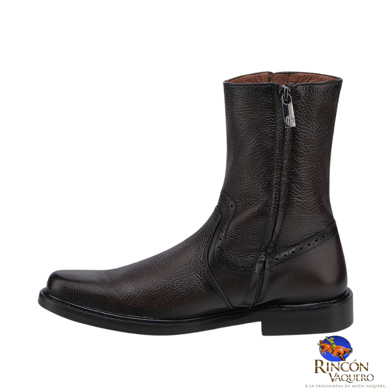 Bota de vestir en piel genuina de venado para caballero