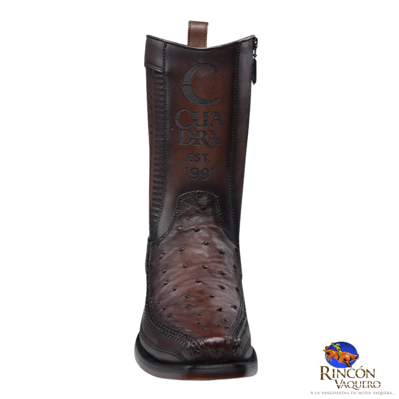 Bota casual en piel genuina de avestruz para caballero