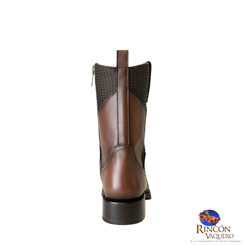 Bota casual para acaballero en piel genuina de pitón