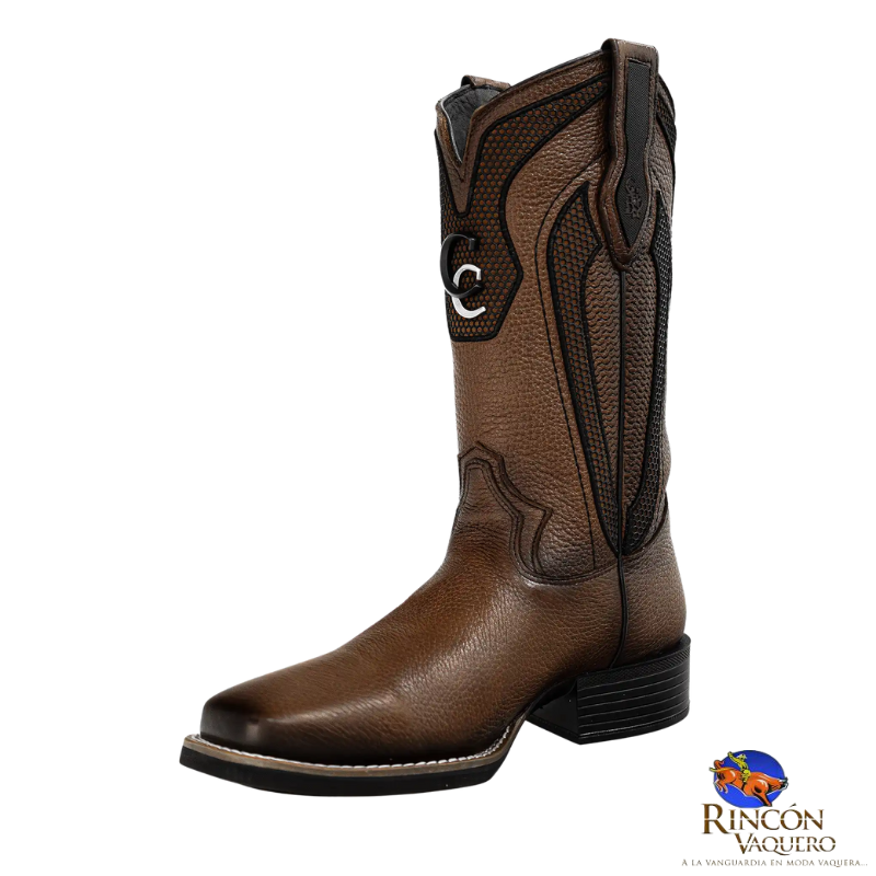 Bota para caballero en piel genuina de venado