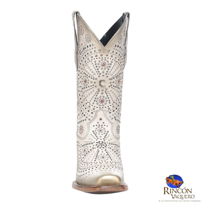 Bota rodeo en piel genuina para dama