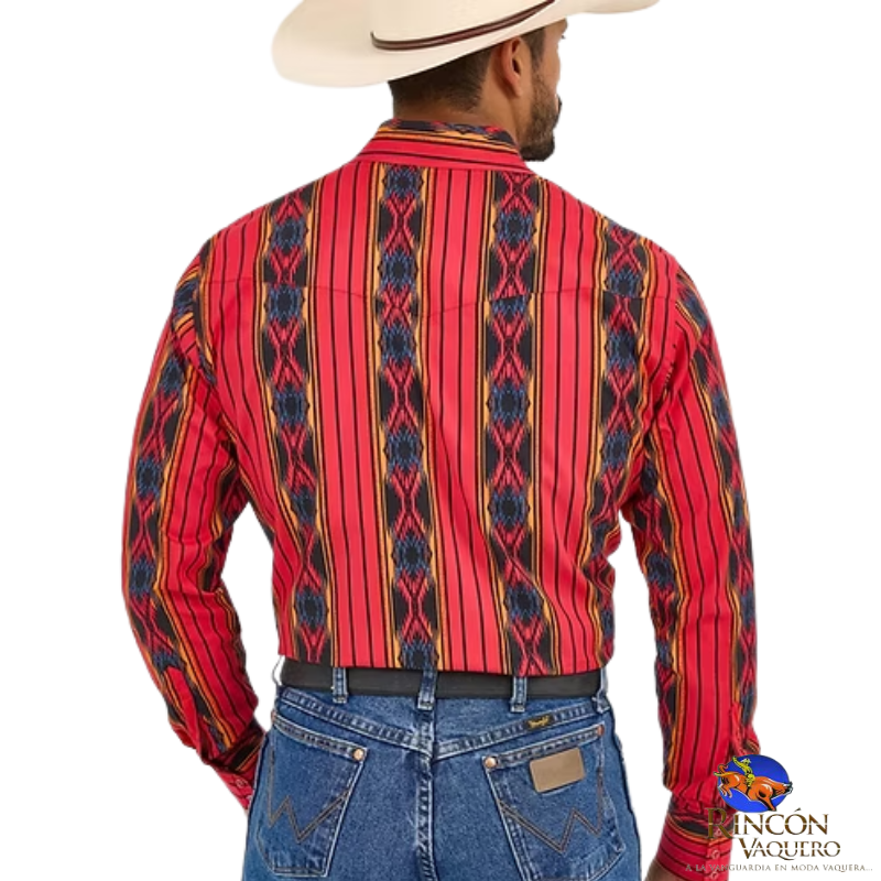 Camisa Vaquera Wrangler Hombre Checotah Regular Manga Larga 910