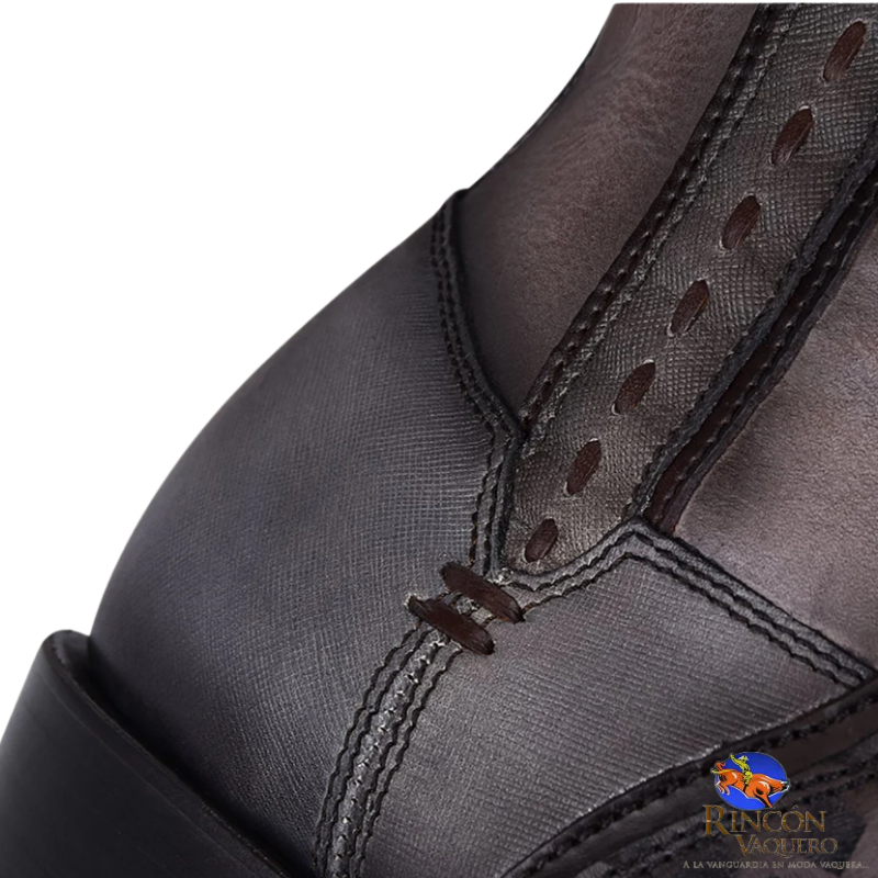 Bota fine western en piel genuina para caballero