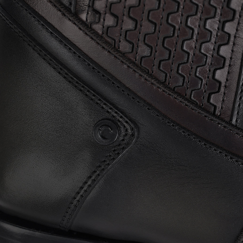 Bota fine western en piel genuina de elefante para caballero