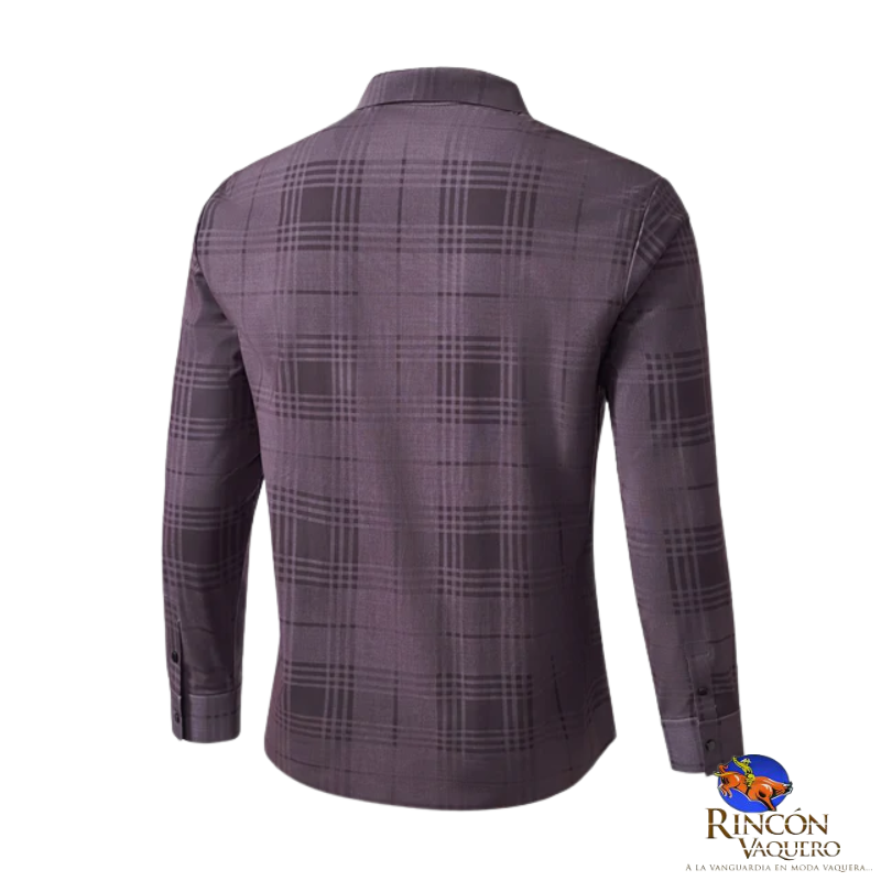 Camisa Noir Mosaic sin costuras BORGOÑA