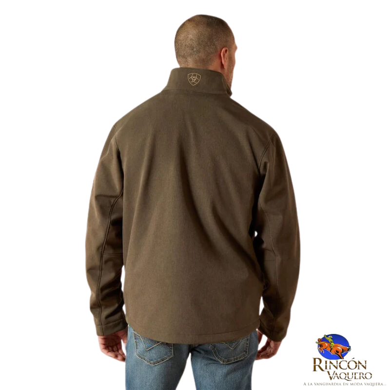 Chamarra Ariat Logo Softshell Earth Green para caballero