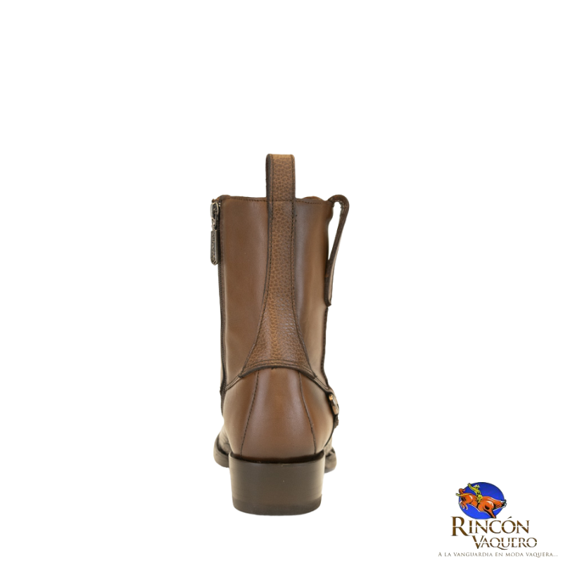 Botín urbano en piel genuina de fuscus para caballero