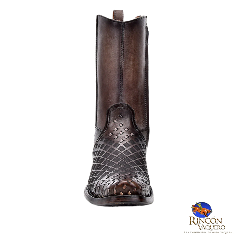 Bota fine western en piel genuina para caballero